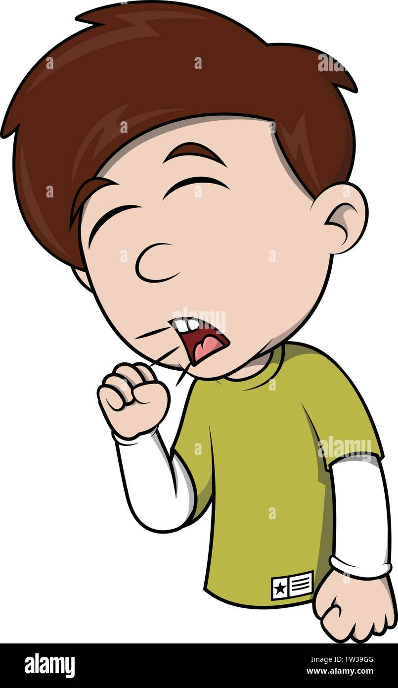 Boy cough cartoon illustration hires stock photography and images Alamy