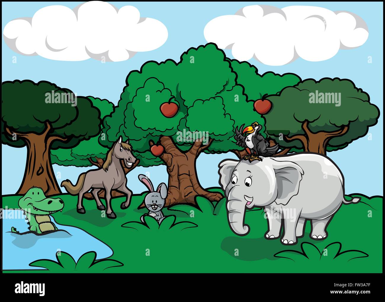 cute animal and Forest scenery Stock Vector Image & Art - Alamy cute animal and Forest scenery Stock Vector Image & Art - Alamy
