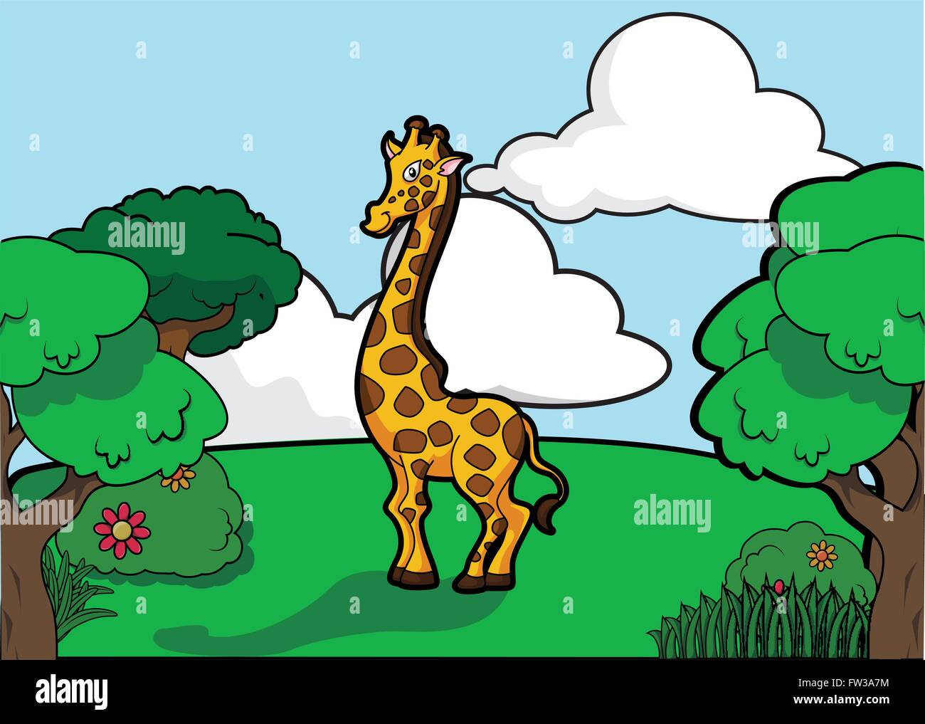 animals giraffe illustration Stock Vector Image & Art - Alamy