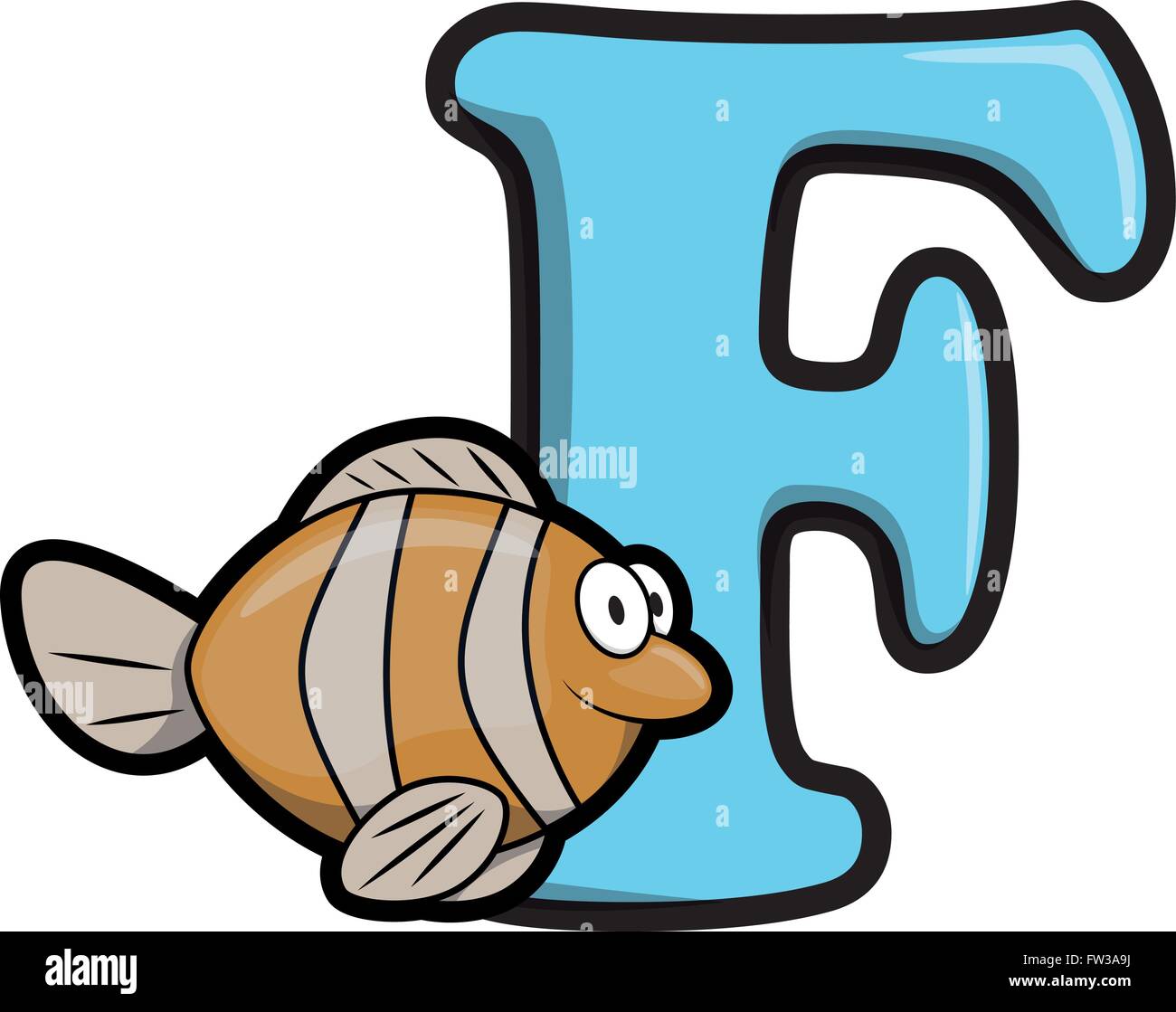 F for fish Stock Vector Image & Art - Alamy