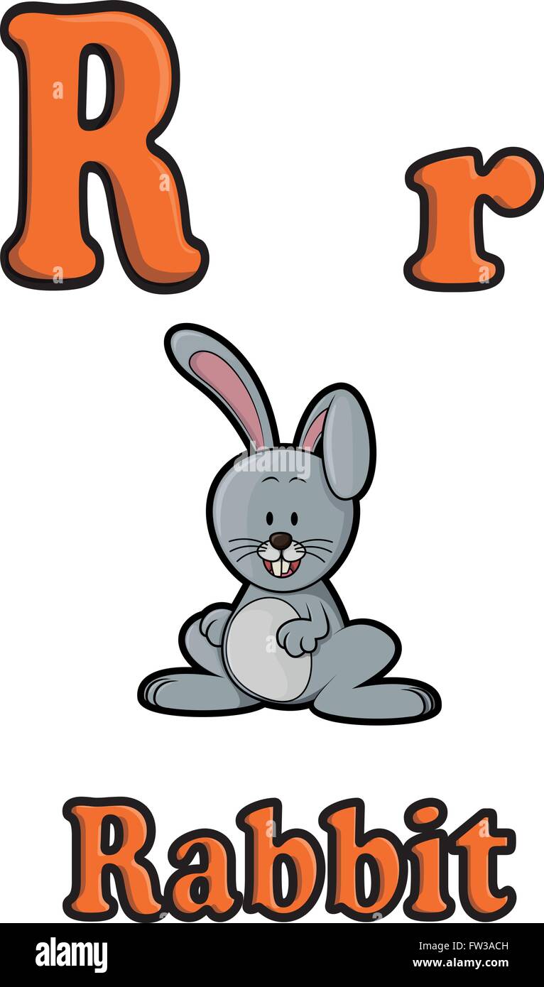 R for rabbit vector illustration Stock Vector Image & Art Alamy