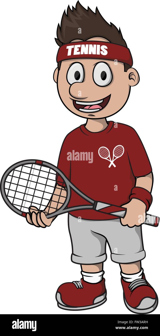 Tennis Sport Cartoon Illustration Stock Vector Image & Art Alamy