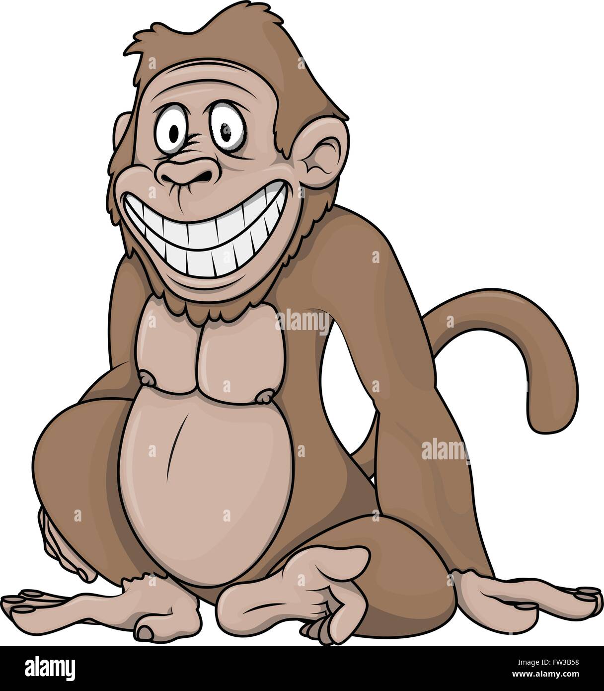Monkey cartoon illustration Stock Vector Image & Art - Alamy