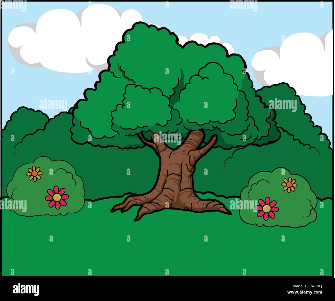 green forest landscape Stock Vector Image & Art - Alamy