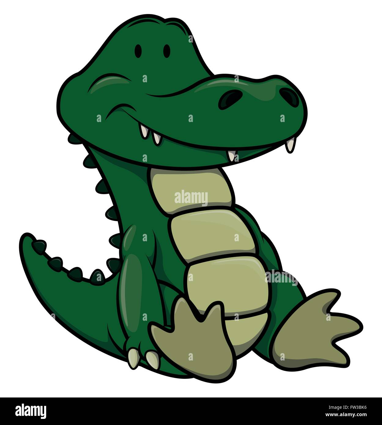Baby crocodile cartoon illustration Stock Vector