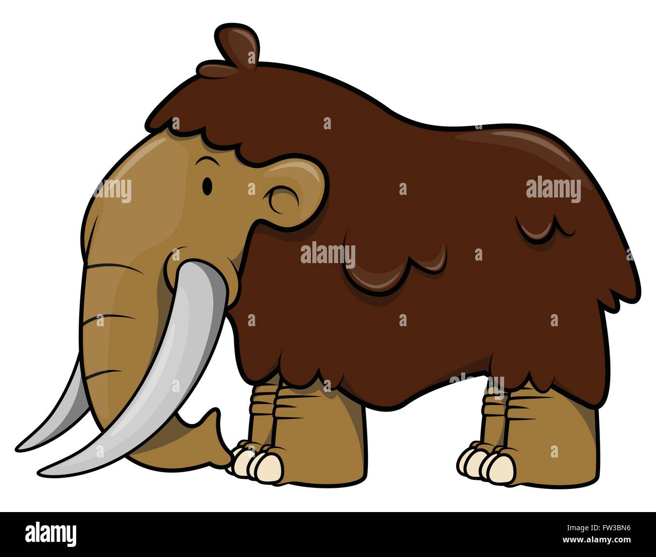 Big Mammoth cartoon illustration Stock Vector