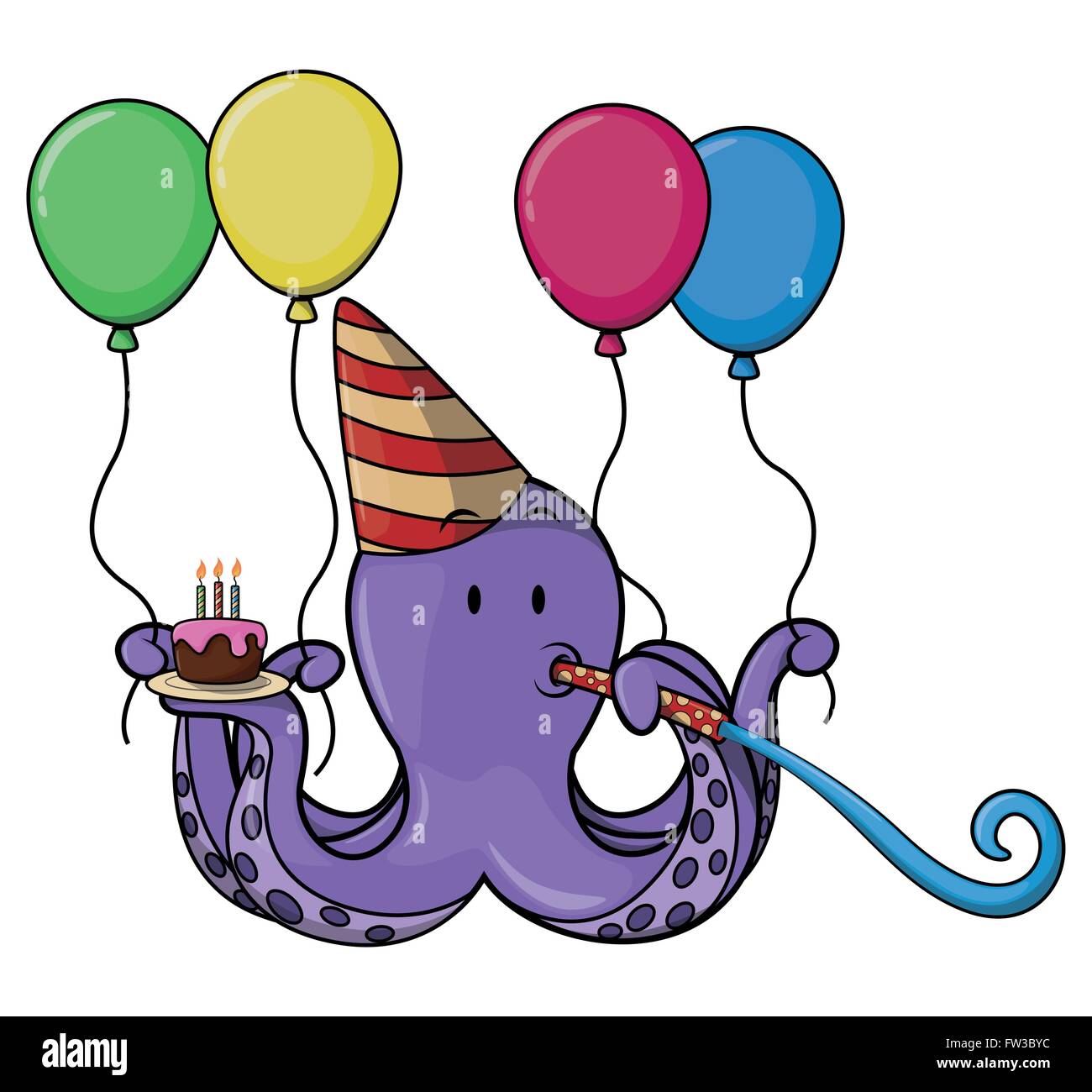 Octopus birthday party Stock Vector Image & Art - Alamy