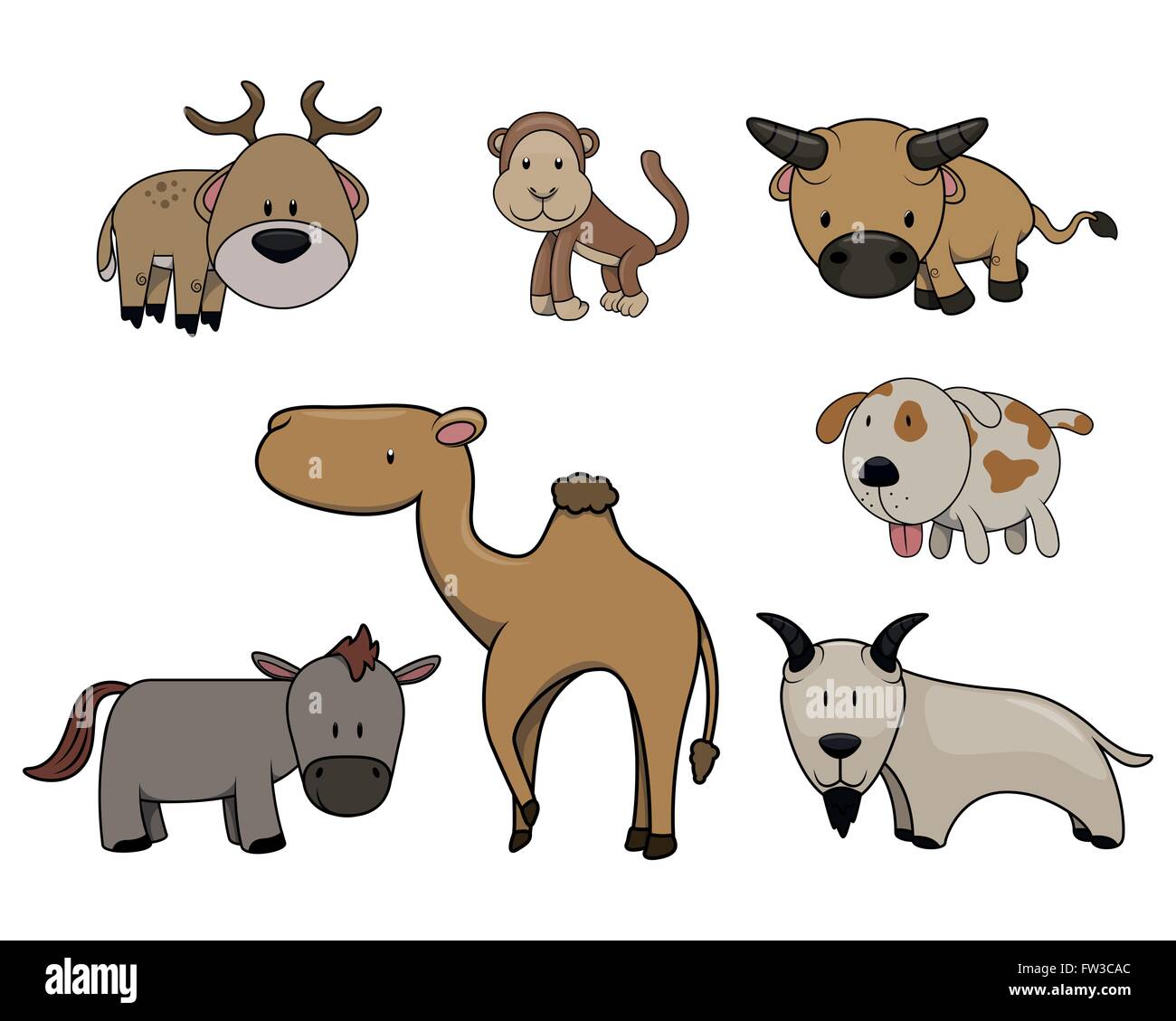 Cute animals set Stock Vector Image & Art Alamy