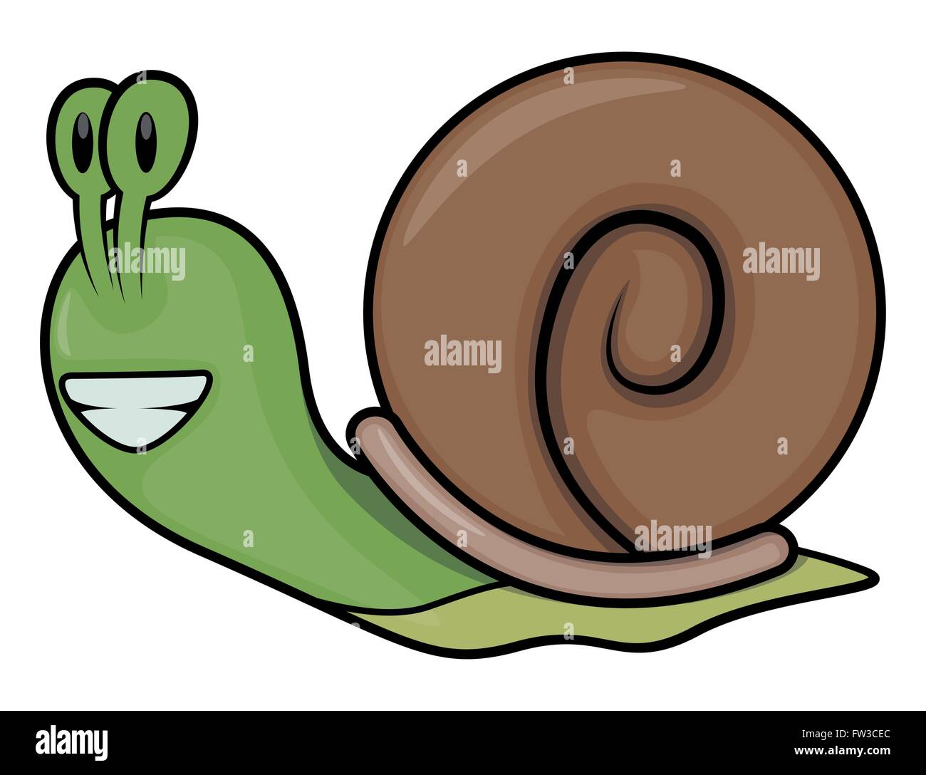 Cute snail garden snail Stock Vector Images - Alamy