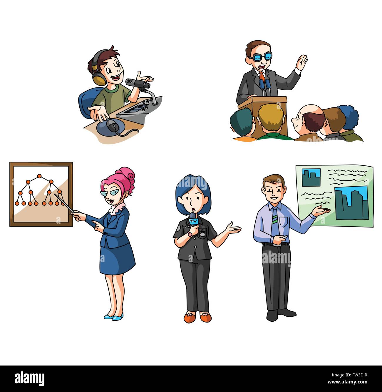 Public Presentation set Stock Vector Image & Art - Alamy