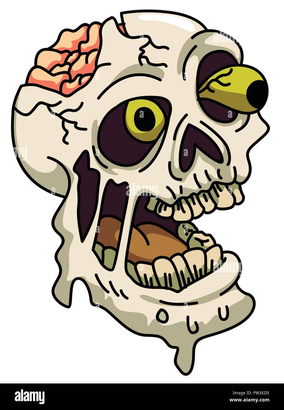 Scary Zombie Head Stock Vector Image & Art - Alamy