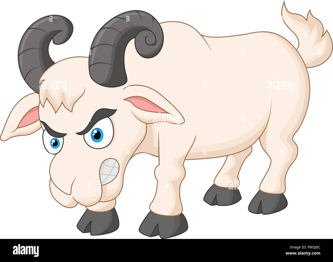 angry goat cartoon