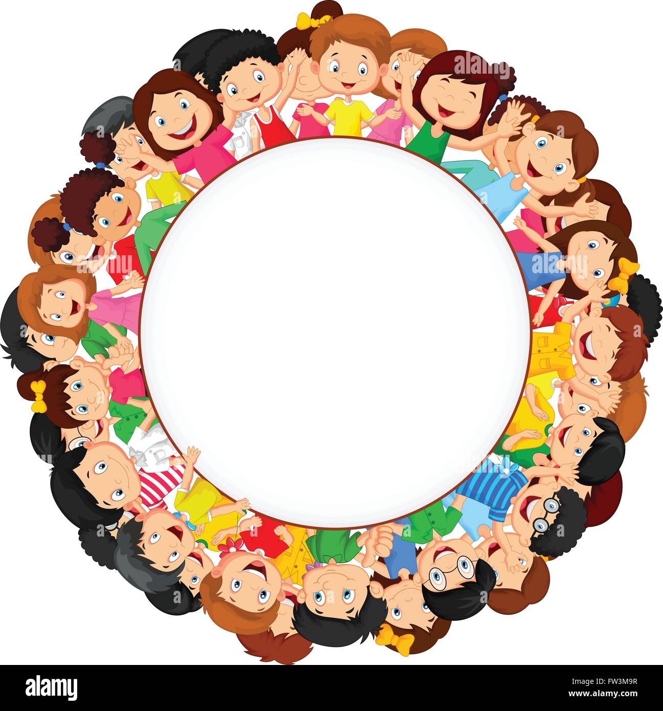 Crowd of children with blank space Stock Vector Image & Art - Alamy