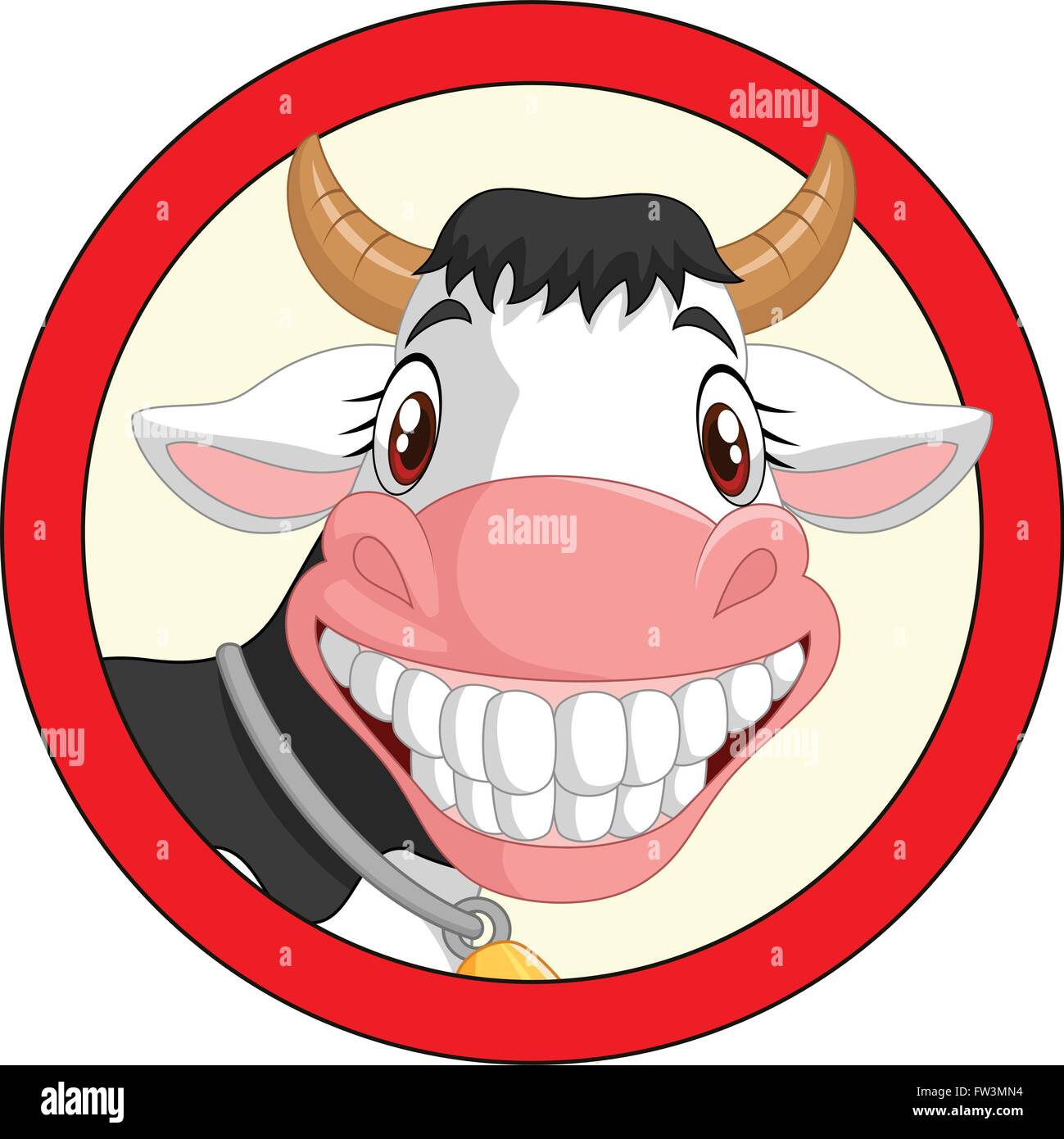 Happy cartoon cow Stock Vector Image & Art Alamy