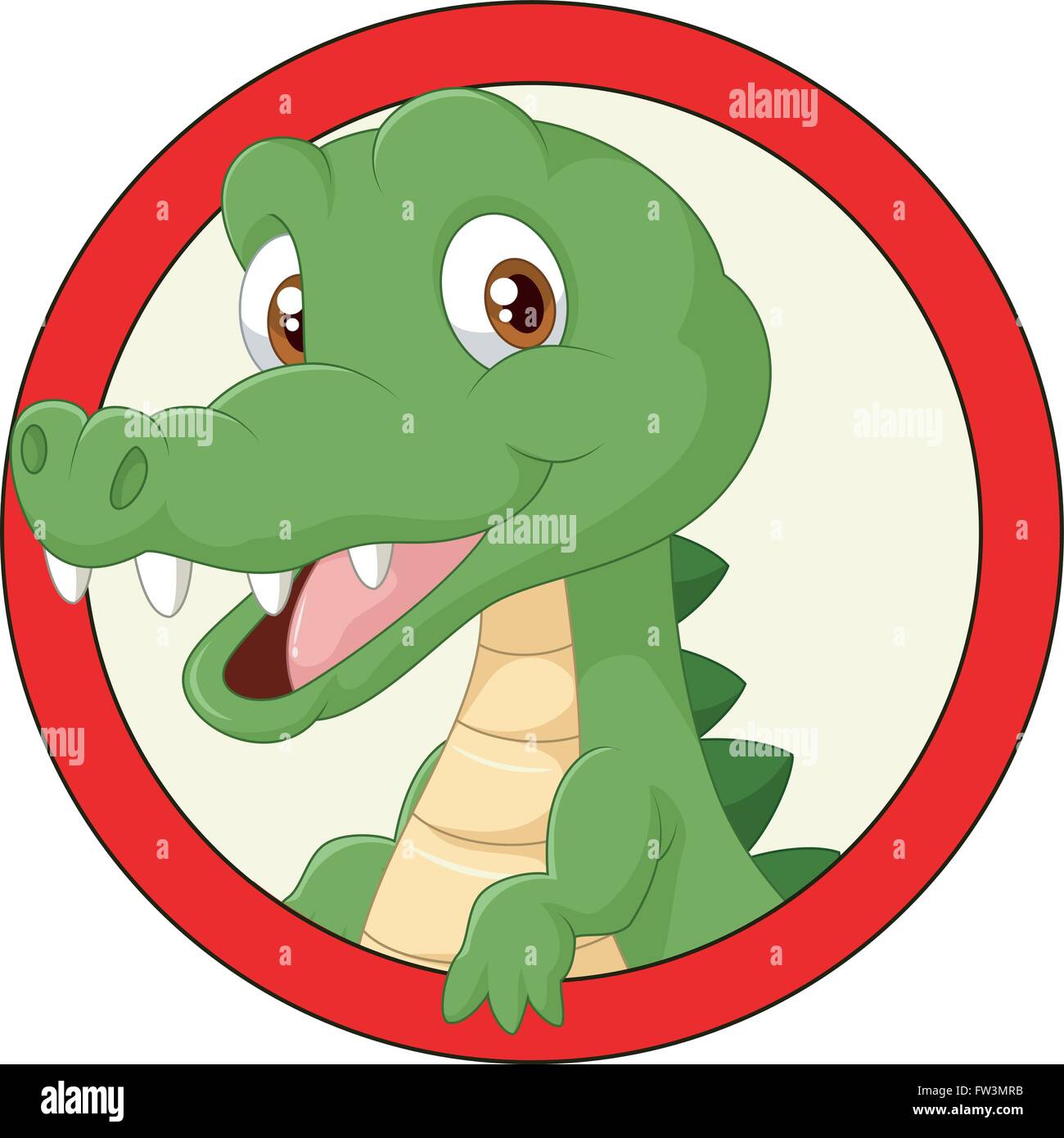 Cartoon crocodile mascot Stock Vector