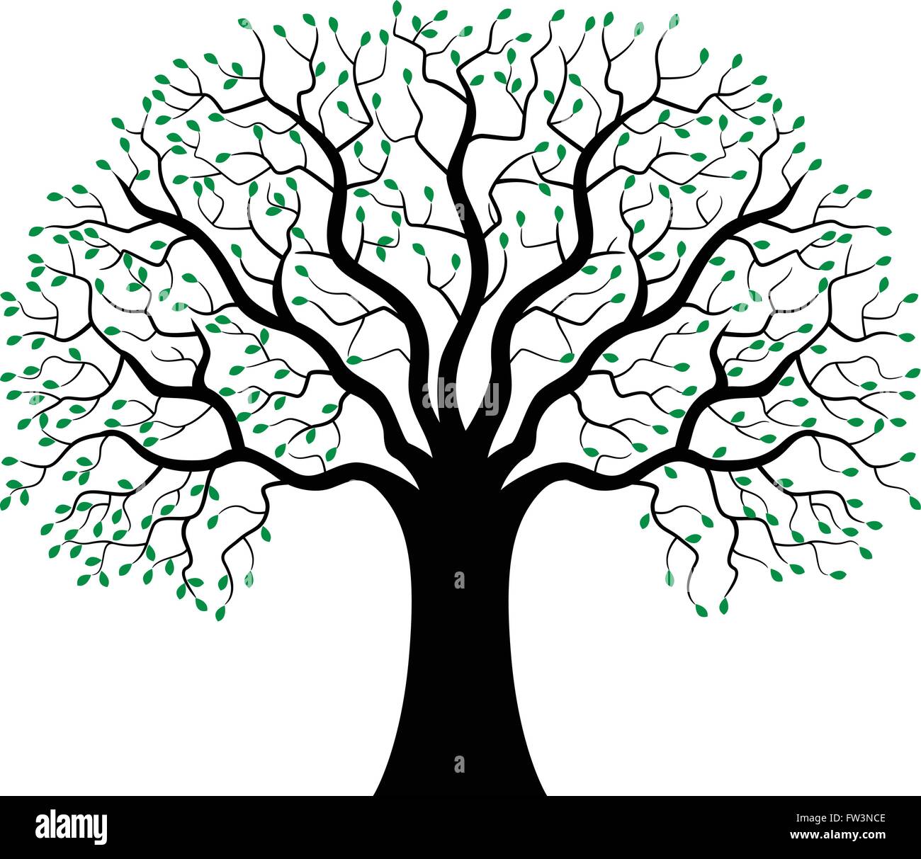 Green tree illustration Stock Vector Image & Art - Alamy