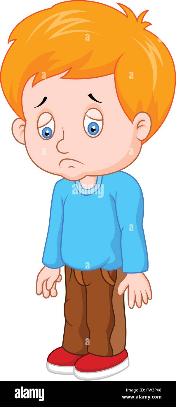 Illustration of sad boy Stock Vector Image & Art - Alamy