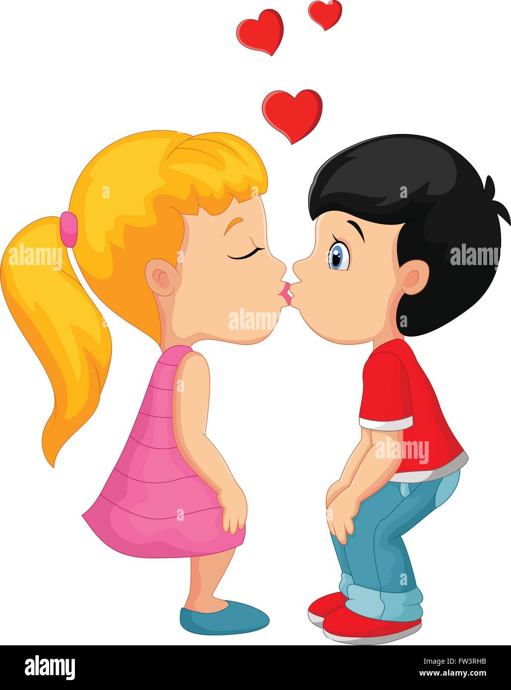 Kiss cartoon hi-res stock photography and images - Alamy