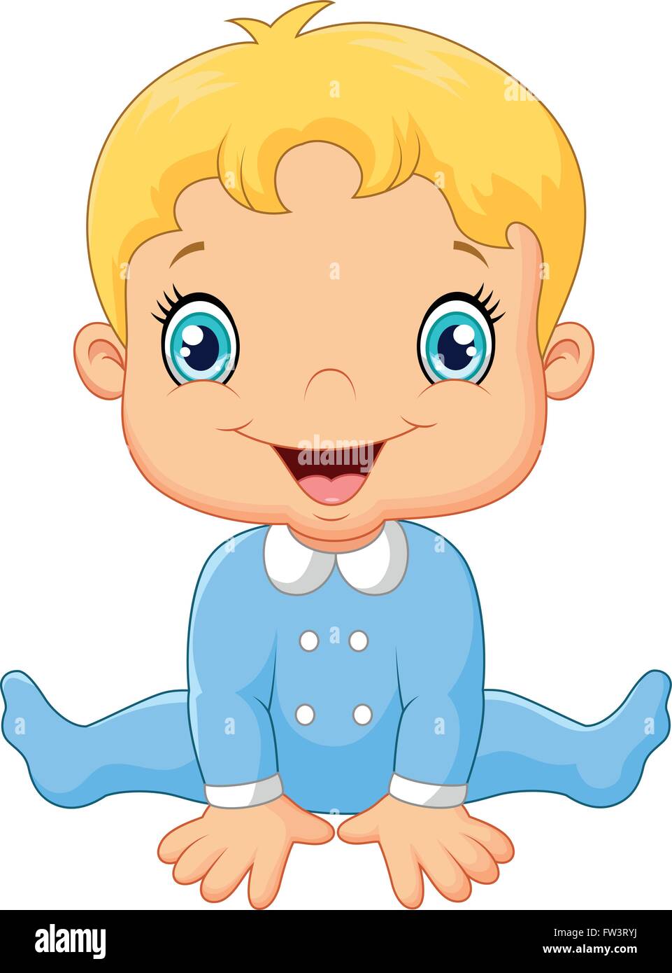 Cartoon happy baby boy Stock Vector Image & Art - Alamy