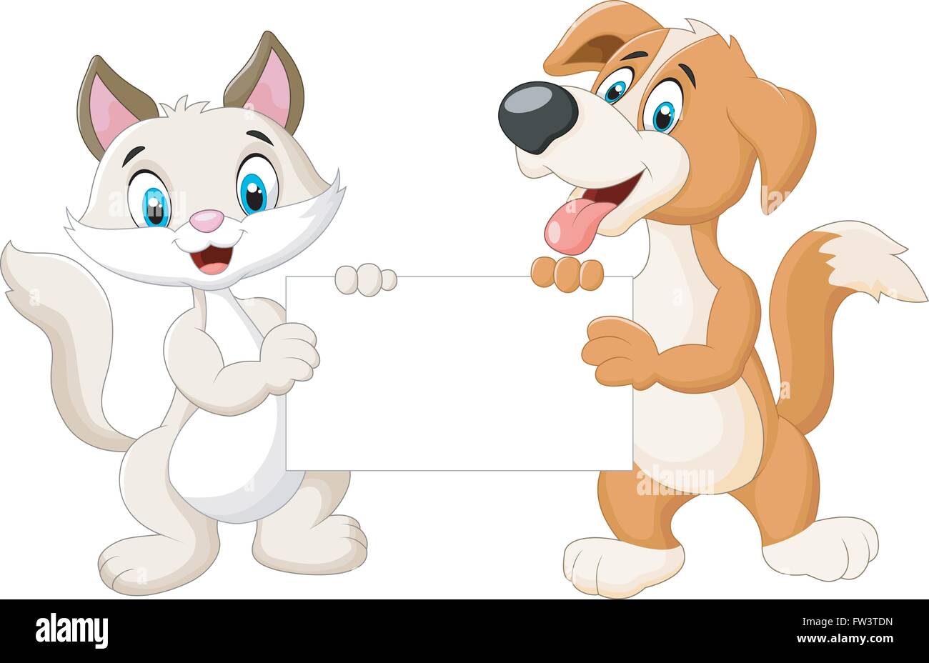 Animals holding of blank sign Stock Vector Image & Art - Alamy
