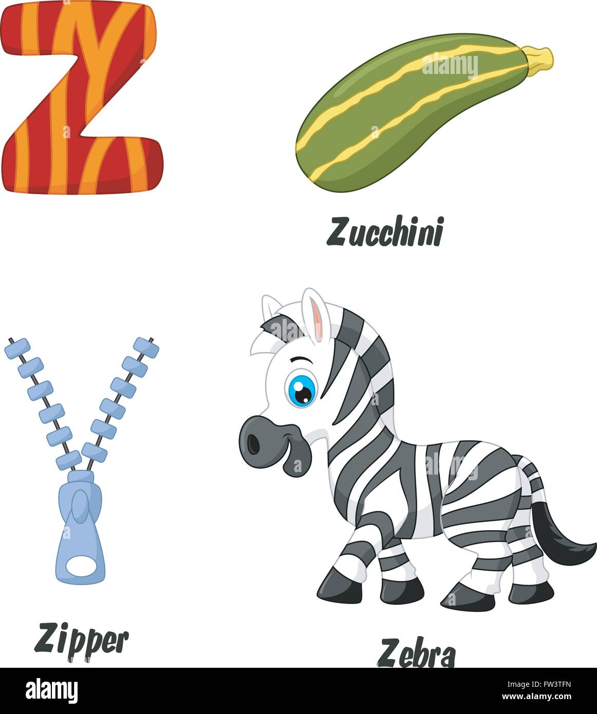 Illustration of Z alphabet Stock Vector
