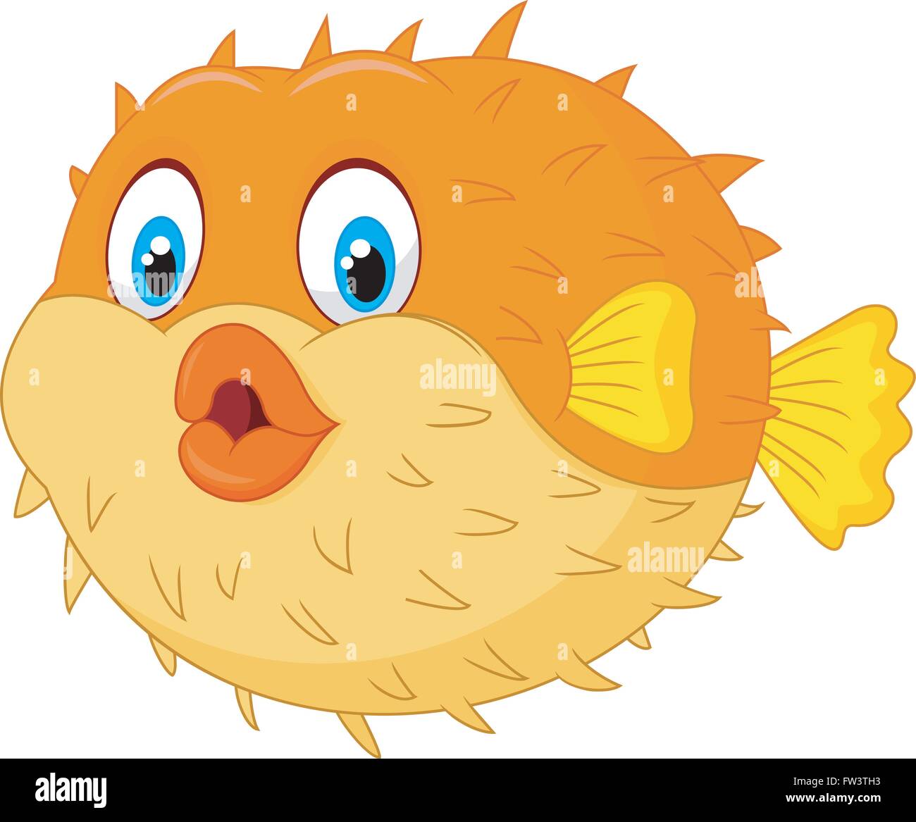 Cute puffer fish cartoon Stock Vector Image & Art - Alamy