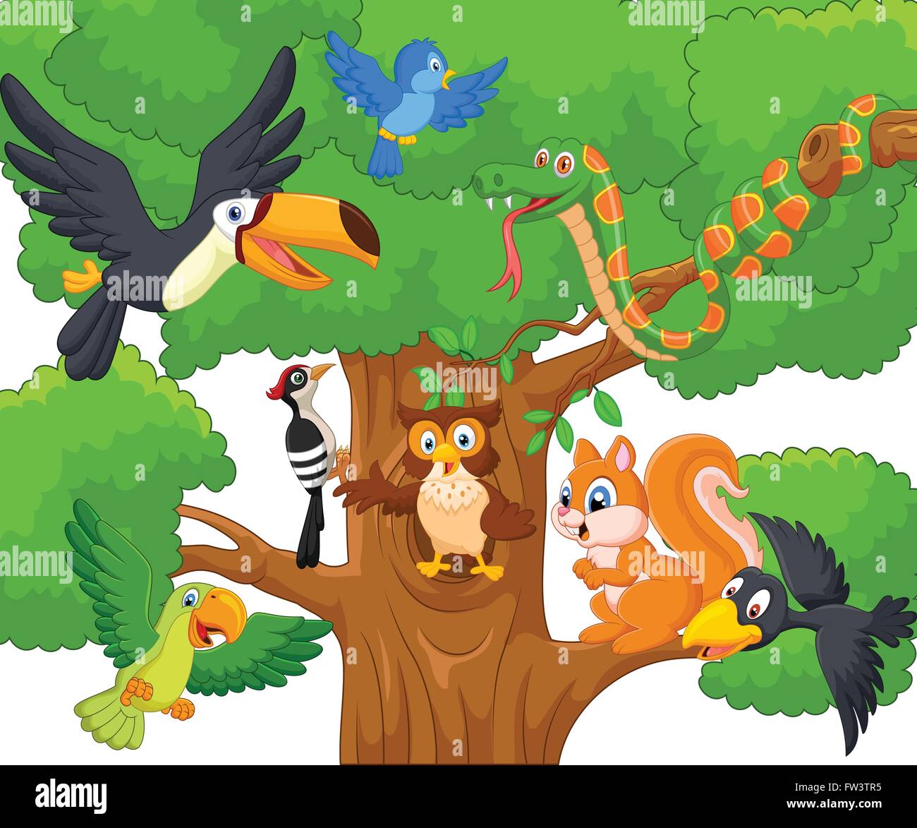Cartoon Collection Animal On The Trees Stock Vector Image Art Alamy cartoon-collection-animal-on-the-trees-stock-vector-image-art-alamy