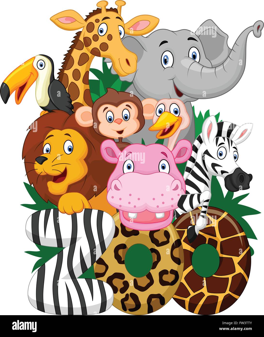 Cartoon collection animal of zoo Stock Vector Image & Art - Alamy