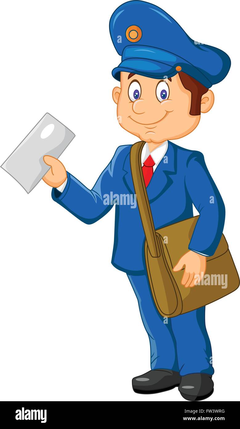 Cartoon Postman Holding Mail And Bag Stock Vector Image Art Alamy cartoon-postman-holding-mail-and-bag-stock-vector-image-art-alamy