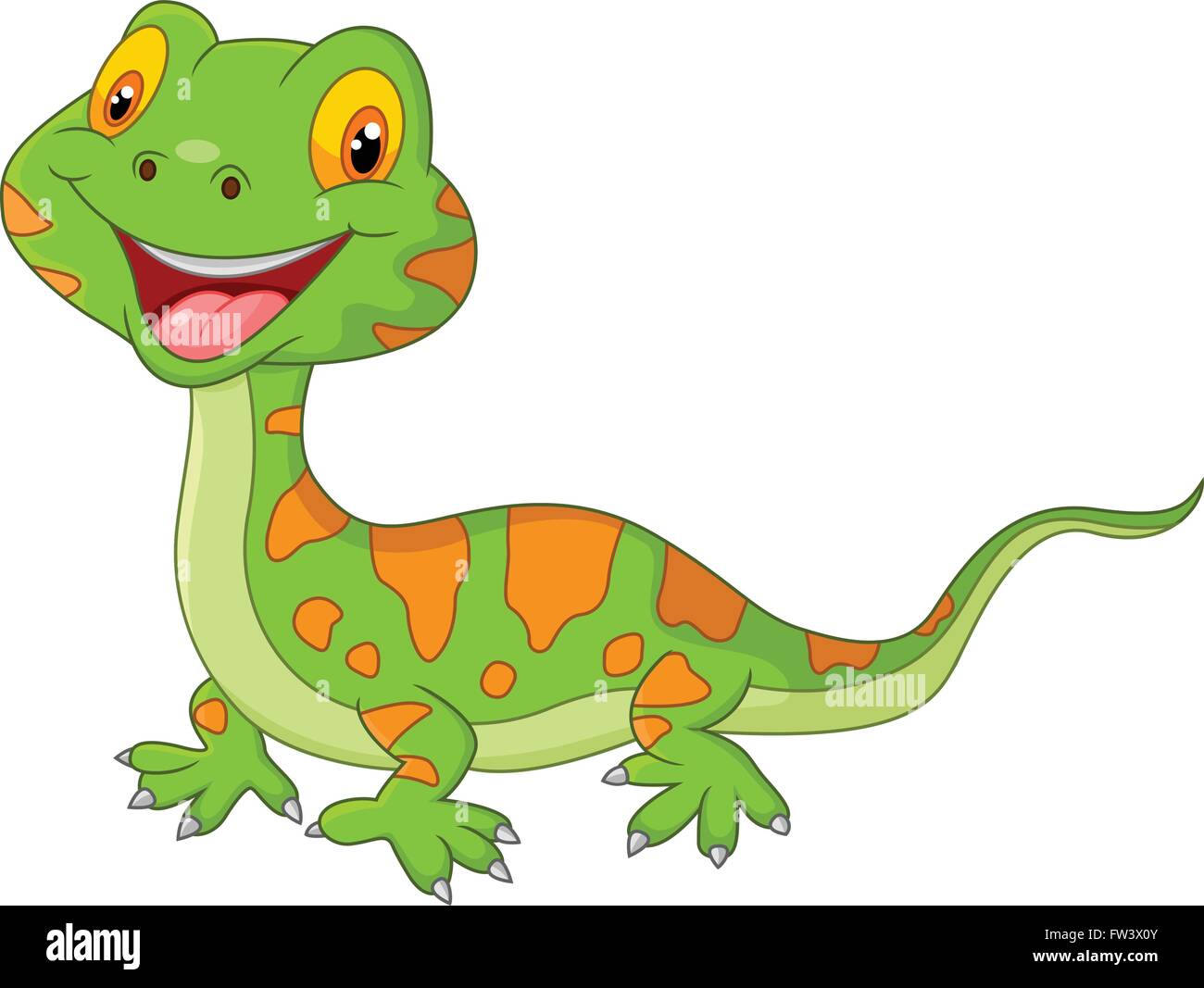 Cartoon cute lizard Stock Vector Image & Art - Alamy