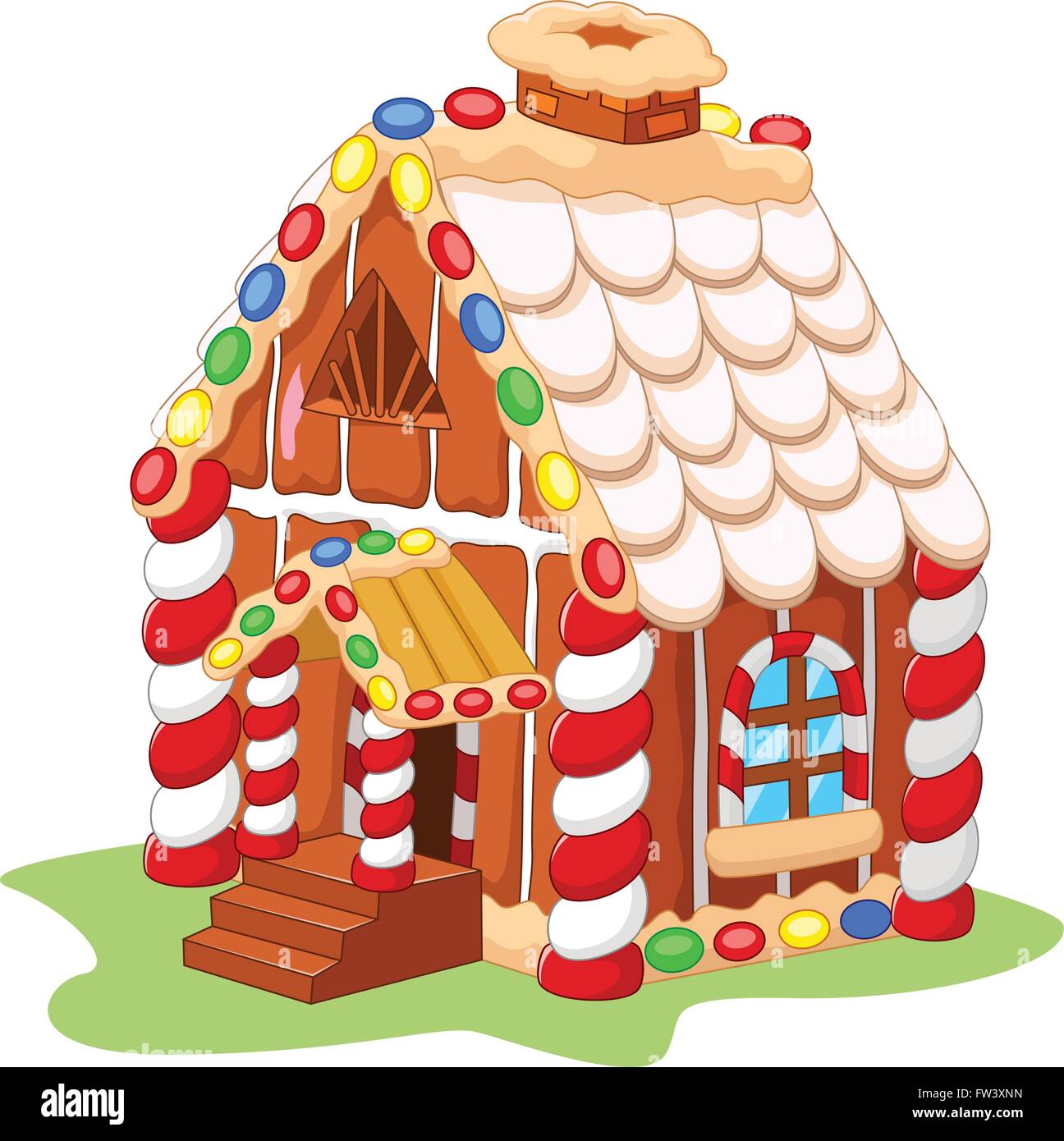 Cartoon Gingerbread House Stock Vector Art Illustration Vector