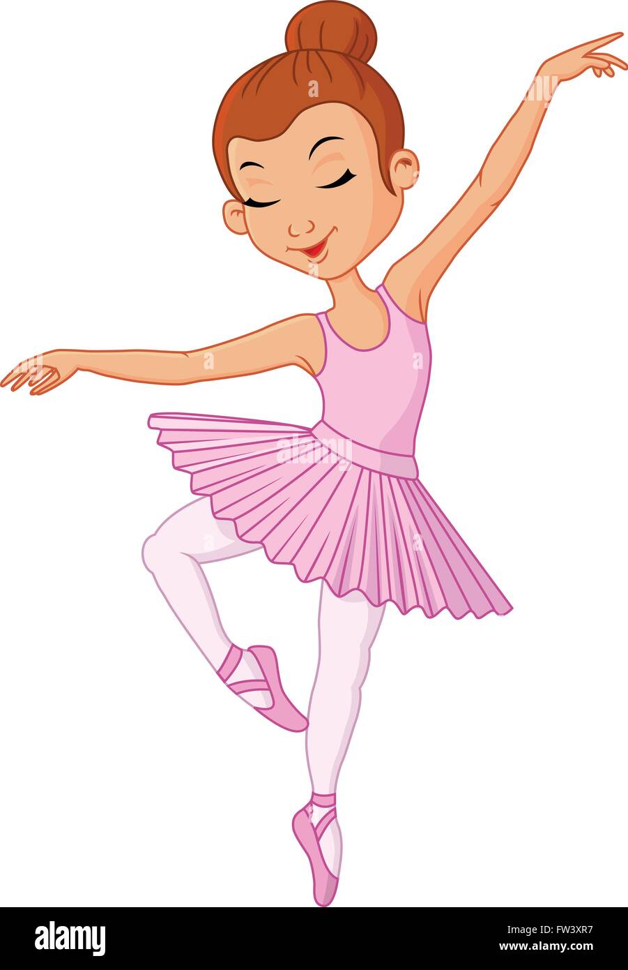Cartoon Young girl ballet dancer Stock Vector Image & Art - Alamy