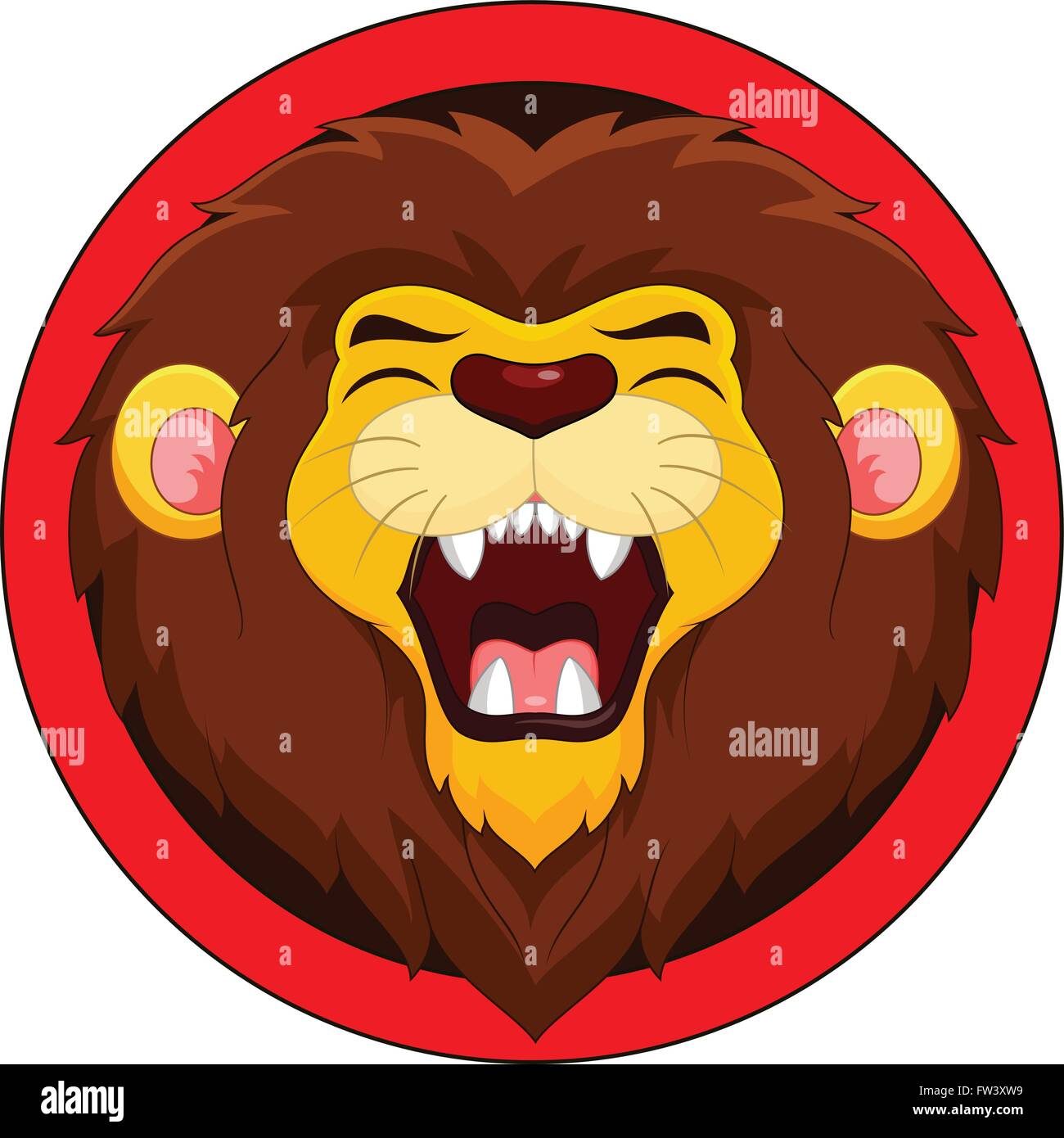 Lion with open mouth Stock Vector Images - Alamy