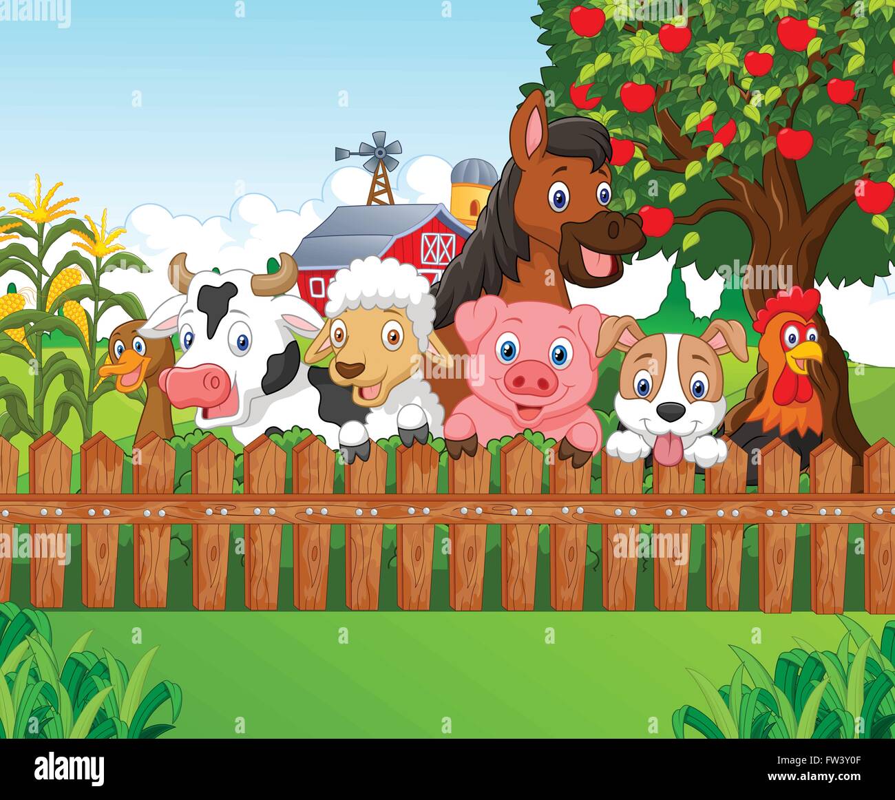 Collection farm animals Stock Vector Image & Art - Alamy