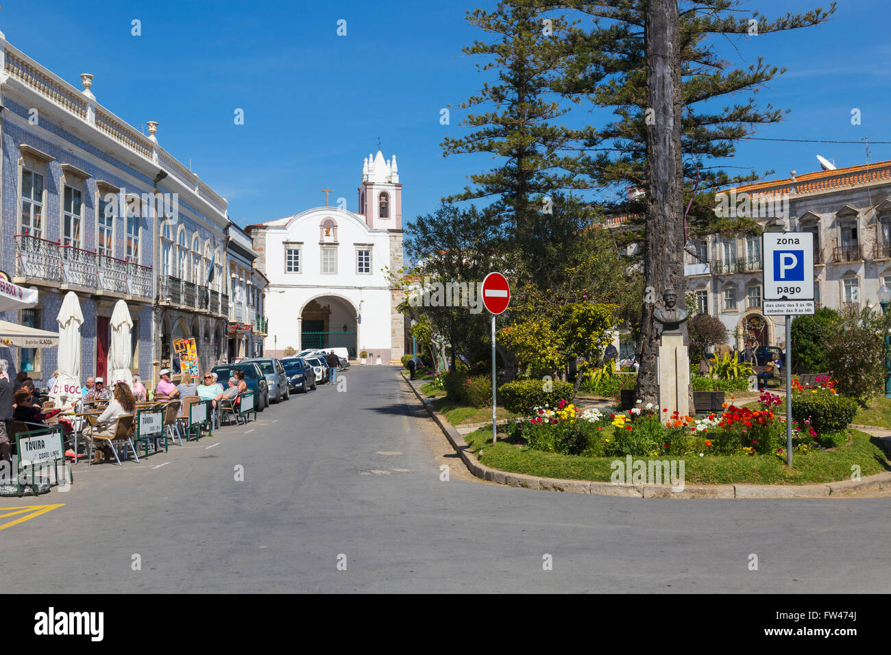 Back street, Tavira, Portugal Stock Photo