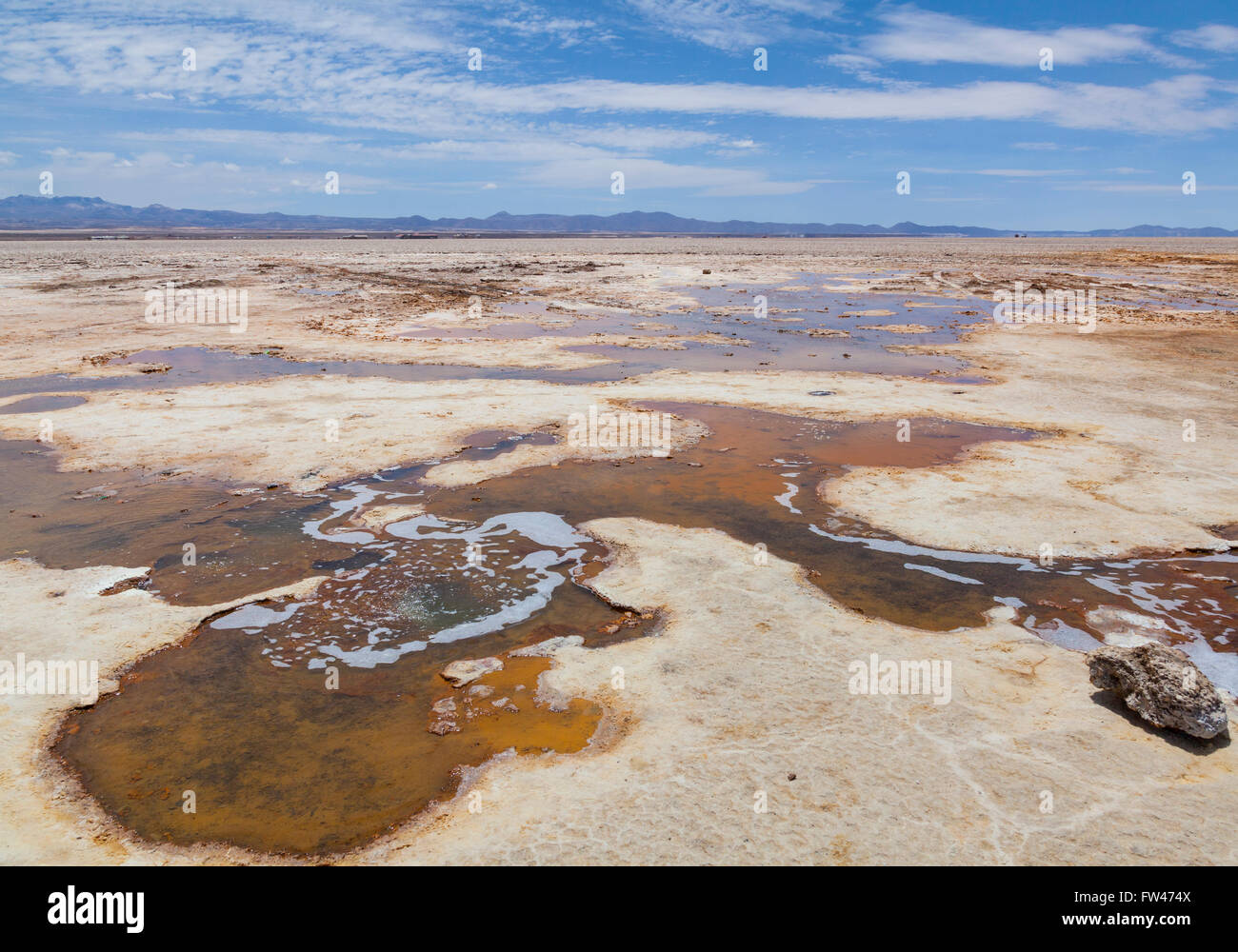 Brine pools, Bolivia Stock Photo
