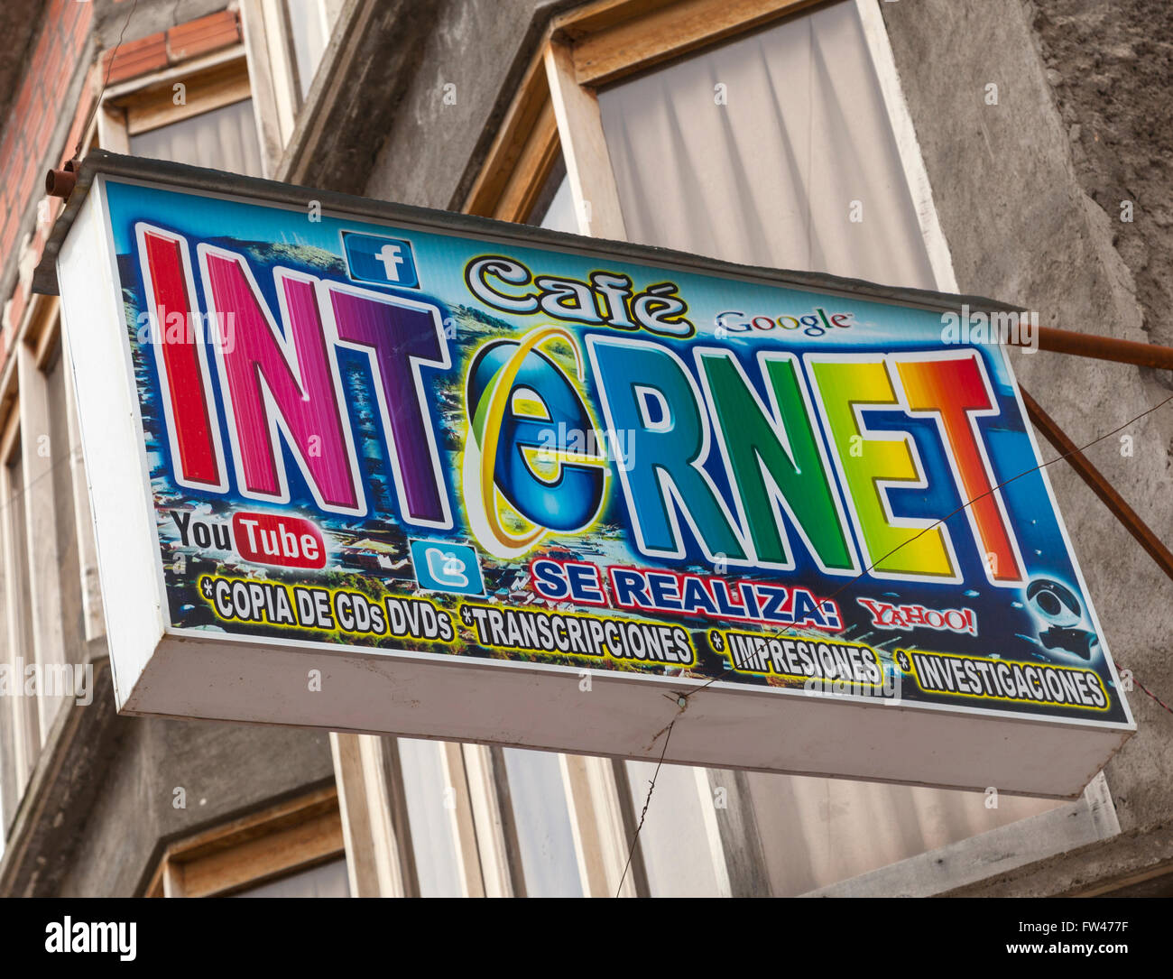 Internet cafe Stock Photo