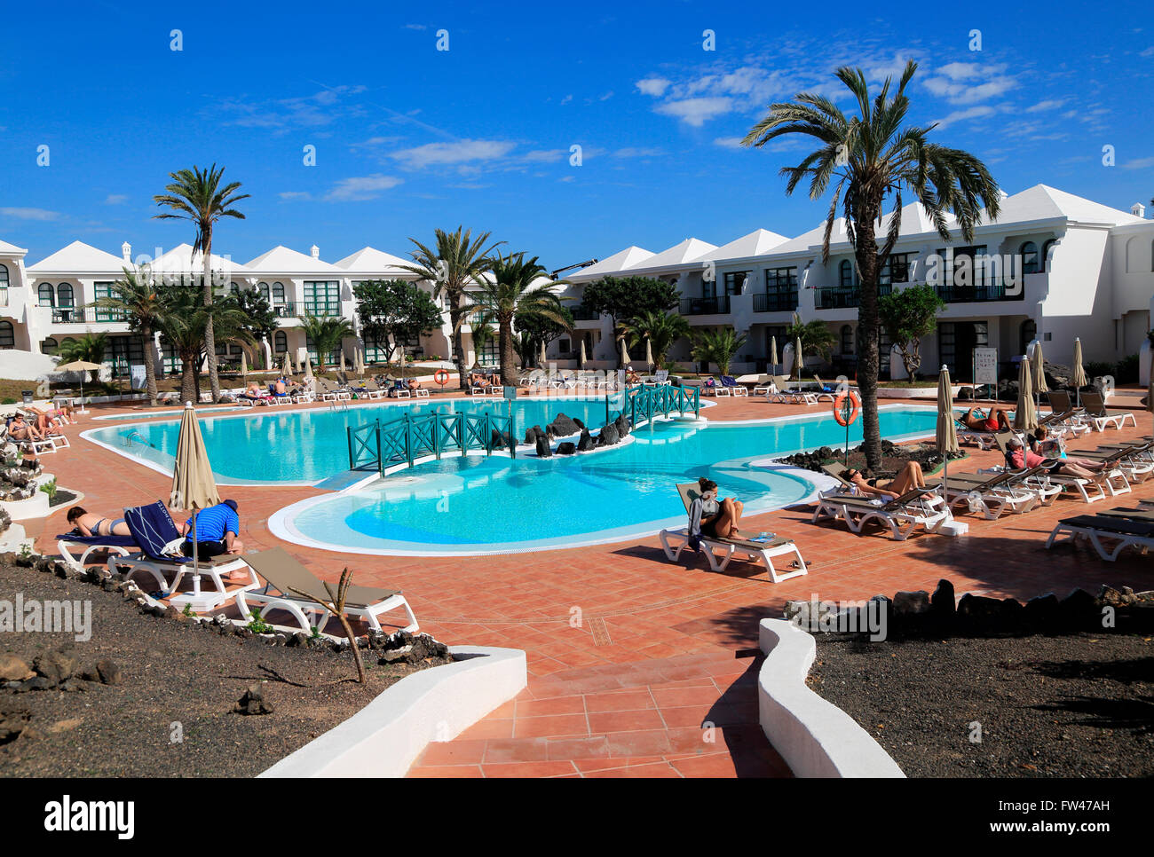 Swimming pool at H10 Ocean Suites hotel in Corralejo, Fuerteventura, Canary  Islands, Spain Stock Photo - Alamy