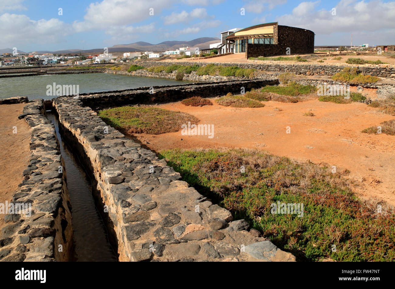 Museo de la Sal, Salt museum, Las Salinas del Carmen, Fuerteventura, Canary Islands, Spain Stock Photo