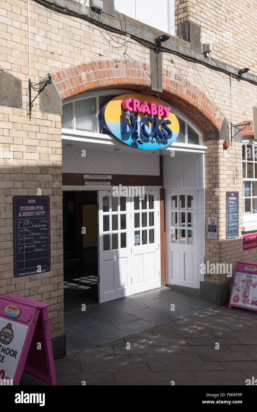 Crabby Dicks bar and restaurant in Bideford, Devon, UK Stock Photo