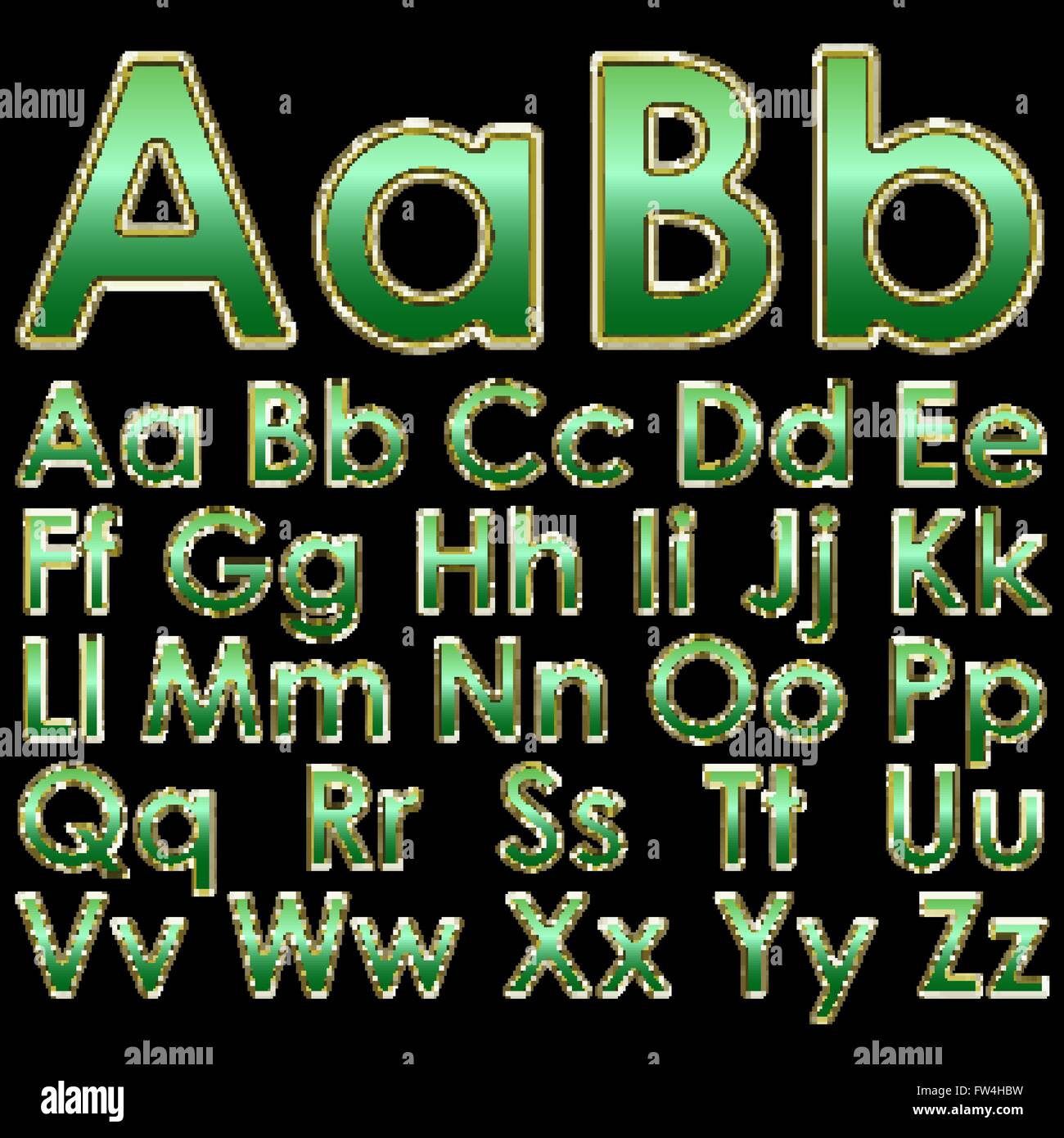Bronze letters Stock Vector Images - Alamy