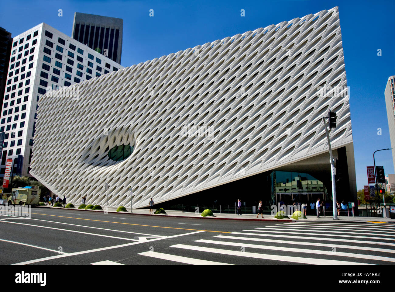 The Broad Contemporary Art Museum in Downtown Los Angeles, CA Stock Photo