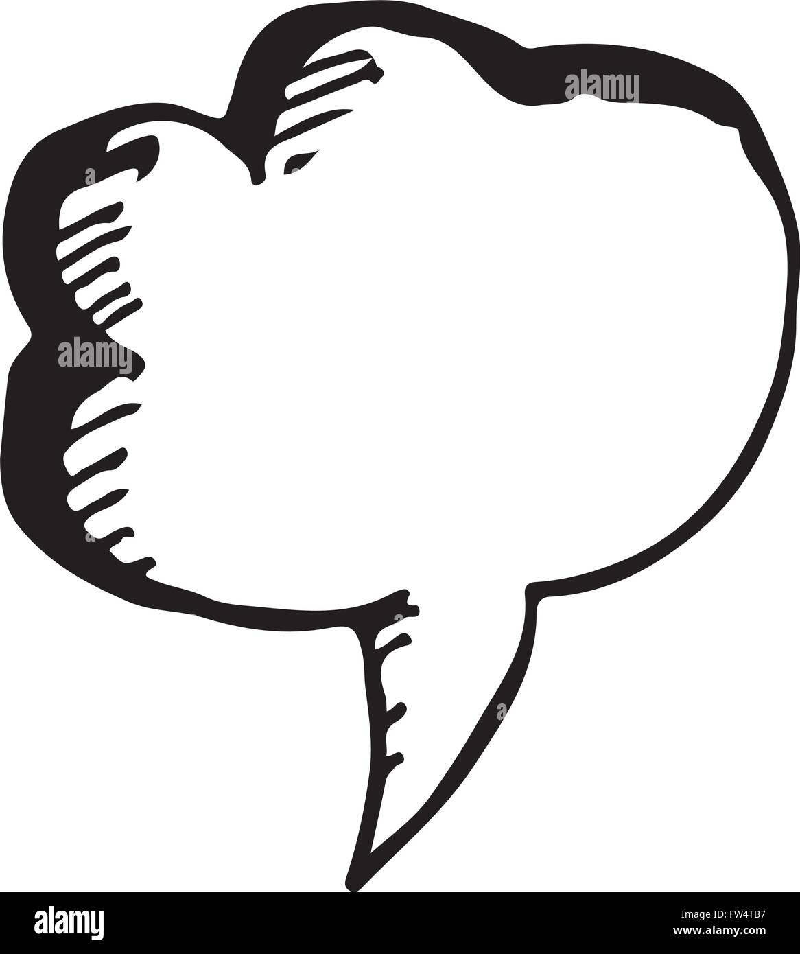 Speech bubble hand drawn Illustration symbol design Stock Vector Image ...