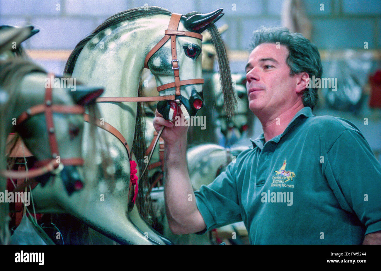 The Stevenson Brothers' Rocking Horse Company, from Ashford Road, Bethesden, Kent: Stock Photo