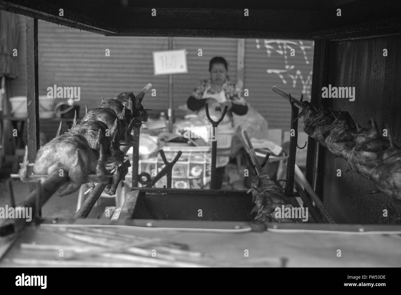 Street life in downtown Pattaya. Stock Photo