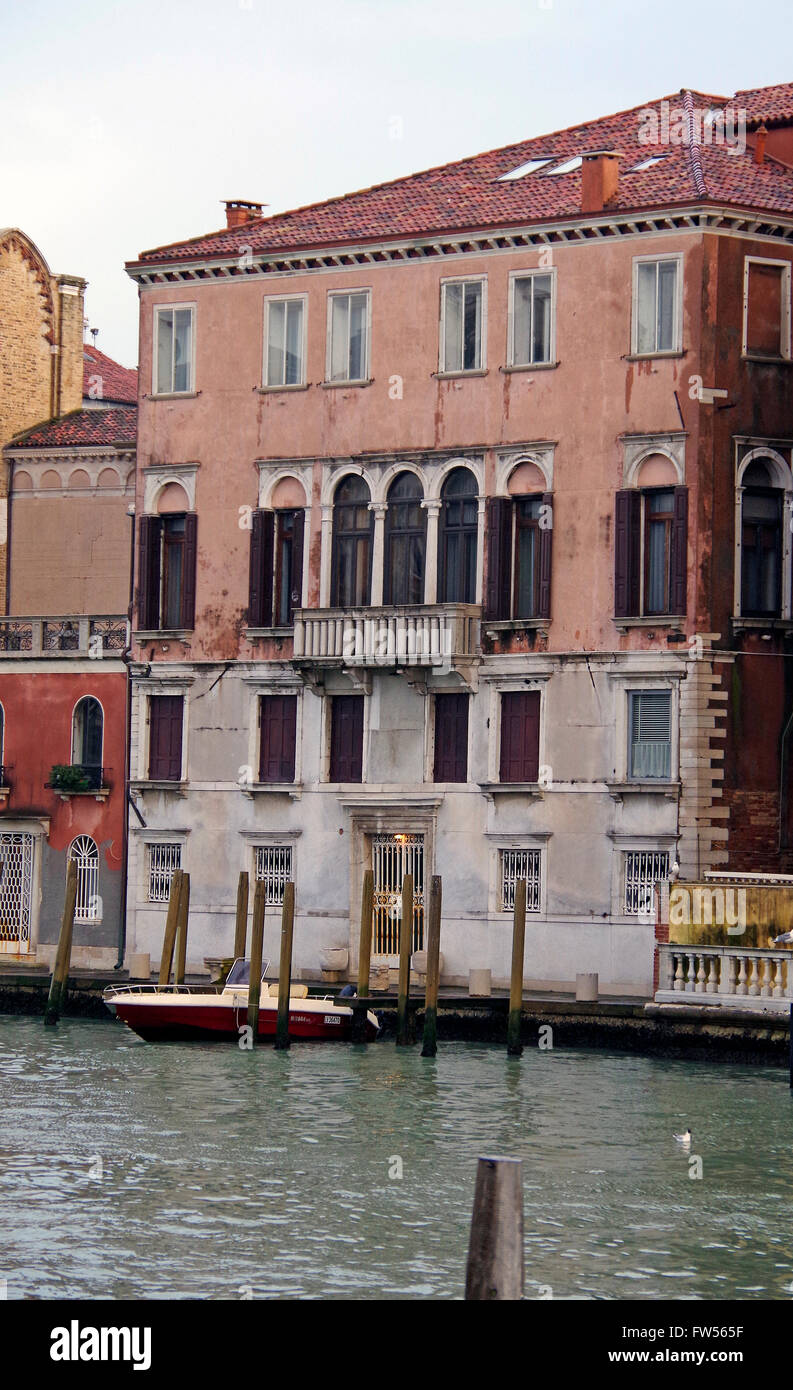 Venice Italy Palazzo Querini-Vianello, Grand Canal Stock Photo