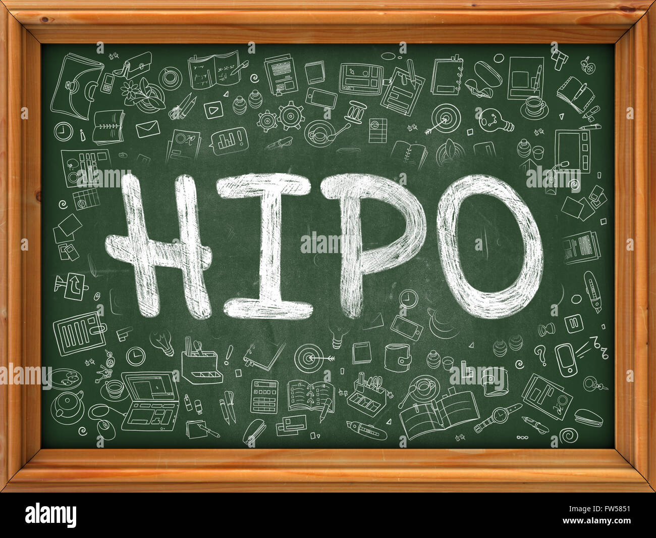 HiPo Concept. Doodle Icons on Chalkboard Stock Photo - Alamy