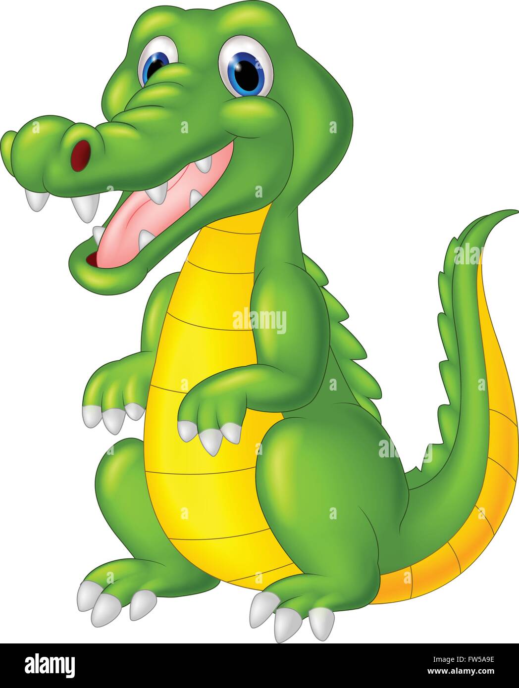 Cartoon cute crocodile Stock Vector