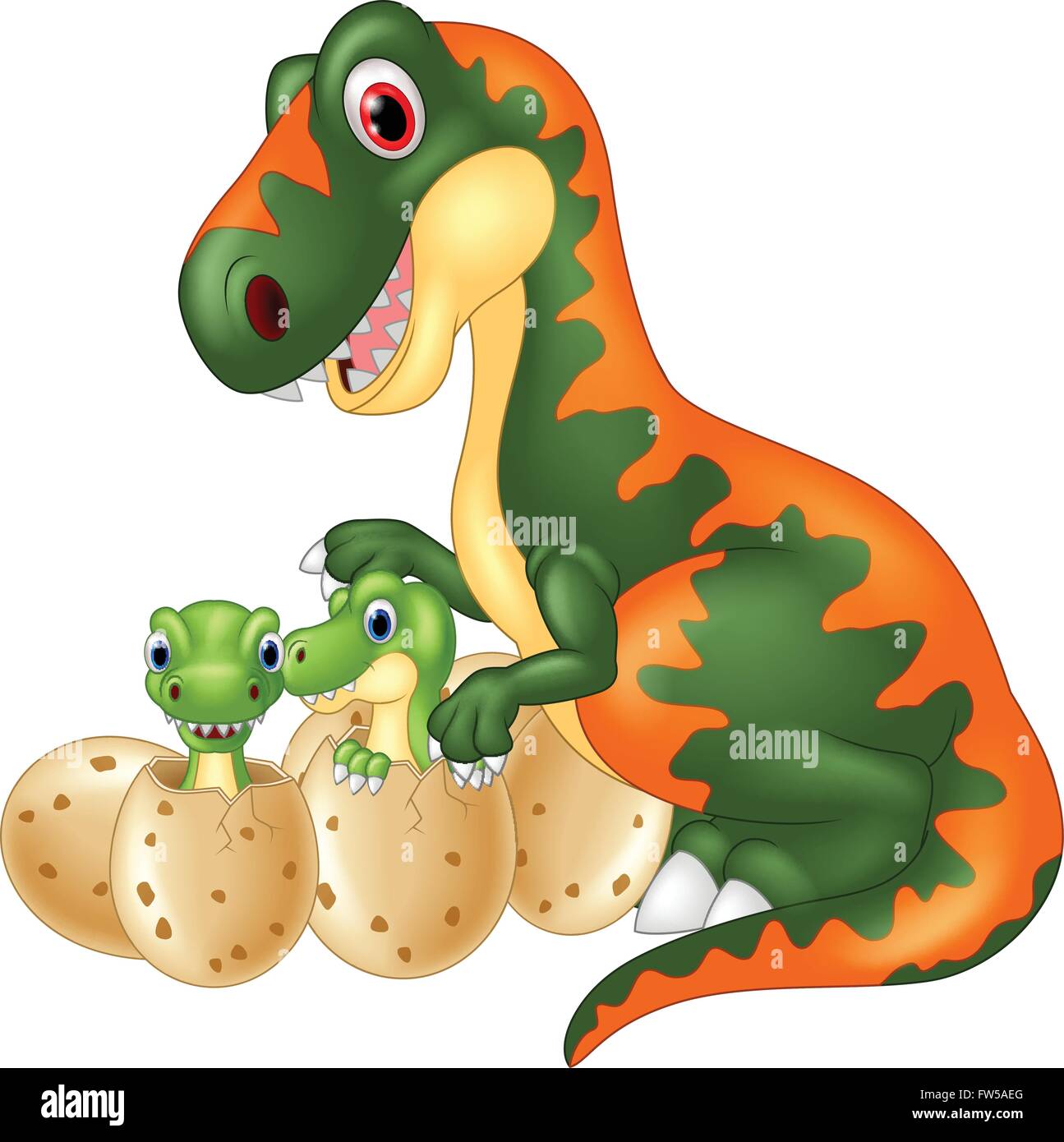 Cartoon happy mother egg dinosaur hi-res stock photography and images ...