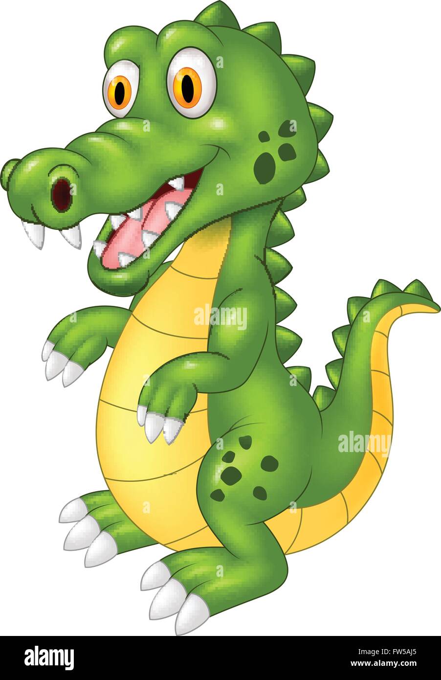 Cartoon happy crocodile Stock Vector